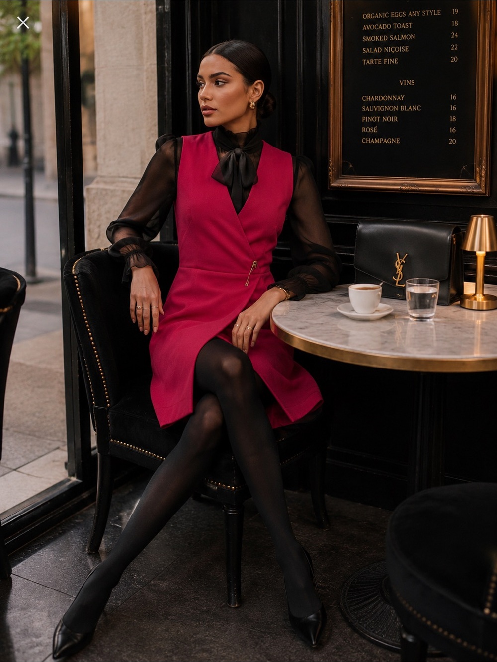 Filippa K Rose Wool Sheath Dress Oversized Pin Detail Quiet Luxury Size 4 Small